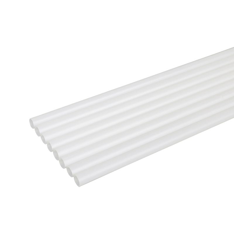 PLA02-JIAYAN หลอดดูดน้ำ PLA สีขาวแบบตรงย่อยสลายได้ทางชีวภาพ