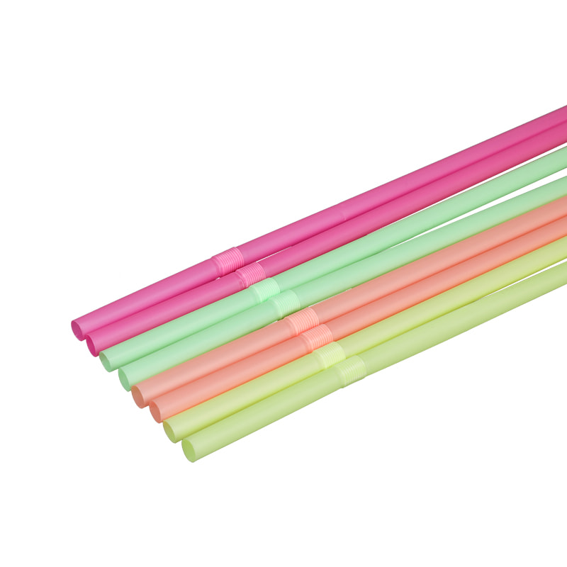 PLA01-JIAYAN หลอดดูดน้ำ PLA แบบยืดหยุ่นหลายสีที่เป็นมิตรกับสิ่งแวดล้อม